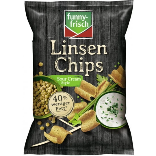 Frisch Linsen Chips Sour Cream 90G 3 Frisch Linsen Chips Sour Cream 90G