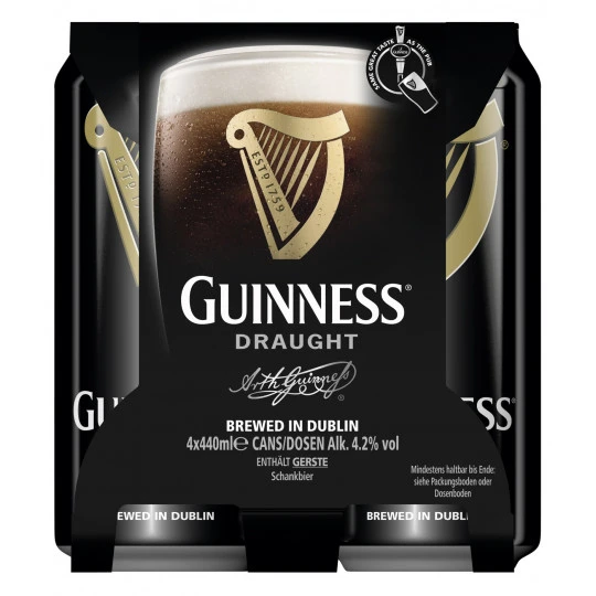 Guinness Draught Mit Floating Widget Dose 4x 0,44L 3 Guinness Draught Mit Floating Widget Dose 4x 0,44L