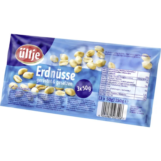 Erdnüsse Geröstet Und Gesalzen 3x 50G 3 Erdnüsse Geröstet Und Gesalzen 3x 50G