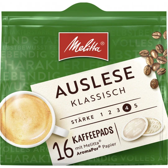Melitta Auslese Klassisch Kaffeepads 16ST 112G 3 Melitta Auslese Klassisch Kaffeepads 16ST 112G