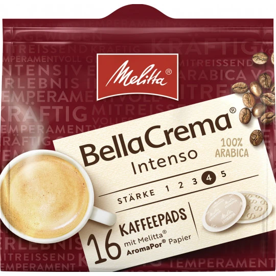 Melitta BellaCrema Kaffeepads Intenso 16ST 107G 3 Melitta BellaCrema Kaffeepads Intenso 16ST 107G