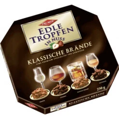 Edle Tropfen In Nuss Klassische Brände 250G