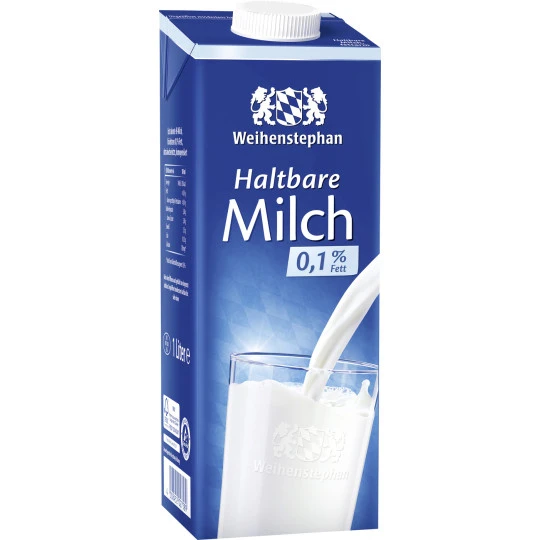 Haltbare Milch 0,1% Fett 1L 3 Haltbare Milch 0,1% Fett 1L